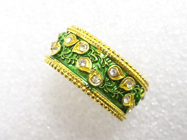 JAPANESE KIMONO / ANTIQUE CRYSTAL RING (SIZE 14)